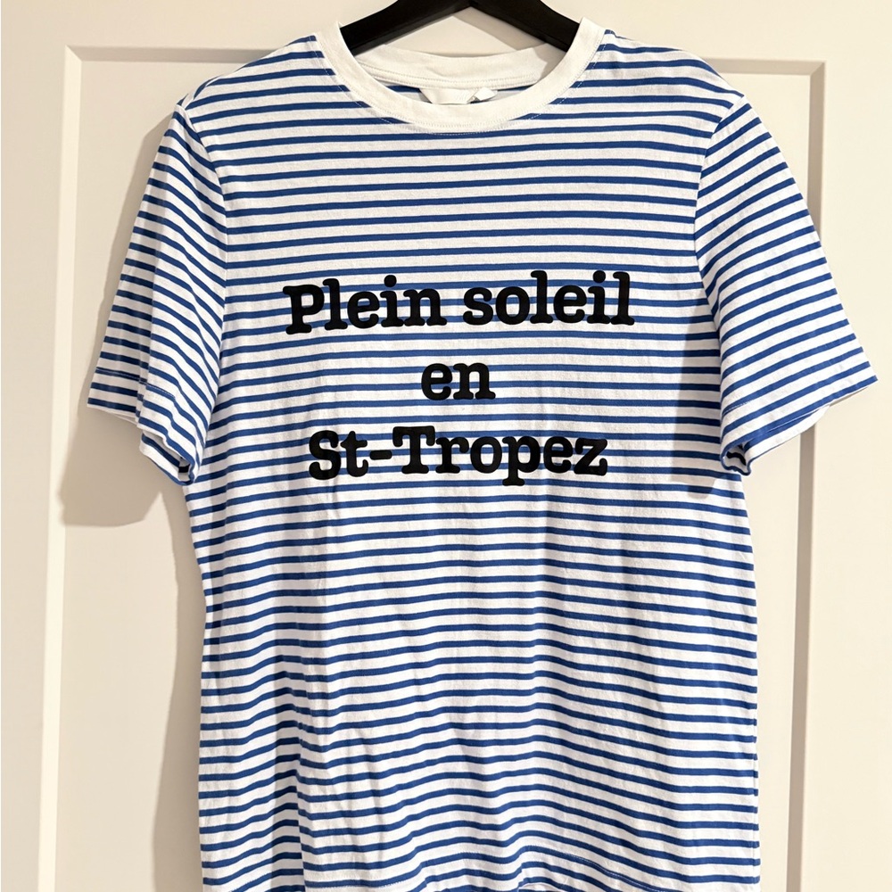 H&M Nautical Blue and White Striped Tee
